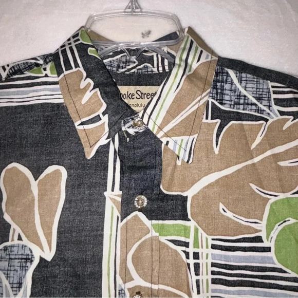 Cooke Street Honolulu Men's Short Sleeve Button Up Hawaiian Aloha Shirt Medium - Picture 4 of 11